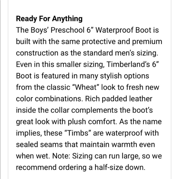 Timberland 6" Premium Black Suede Waterproof Boots • Size 1 - Picture 8 of 9